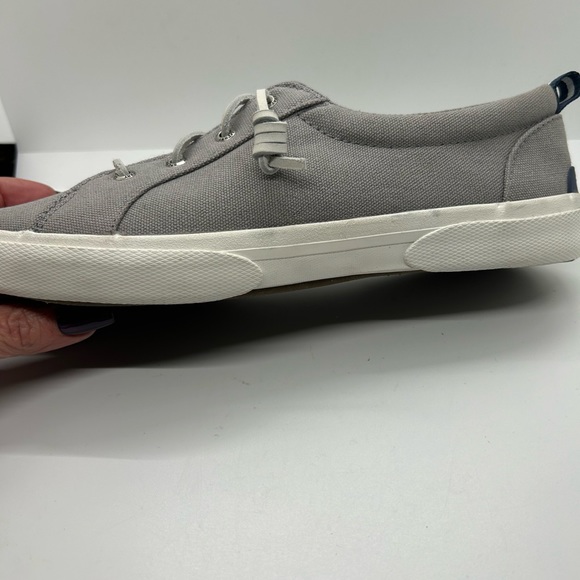 Sperry Top Sider Grey Slip On Canvas Casual - Picture 4 of 12